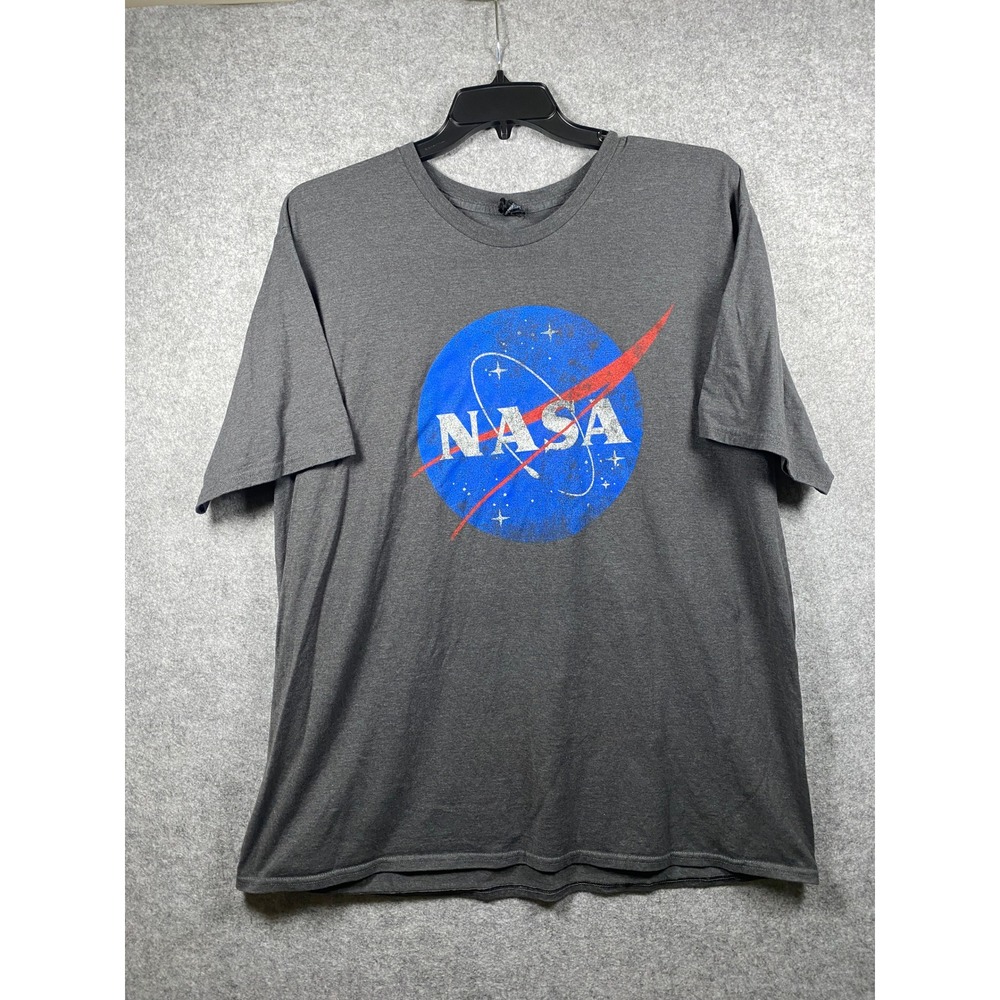 Hanes Nano-T NASA Graphic Tee Mens 3XL Charcoal Gray Short Sleeve Space T-Shirt